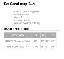 Load image into Gallery viewer, BLM FLOWY CORAL CROPPED TANK
